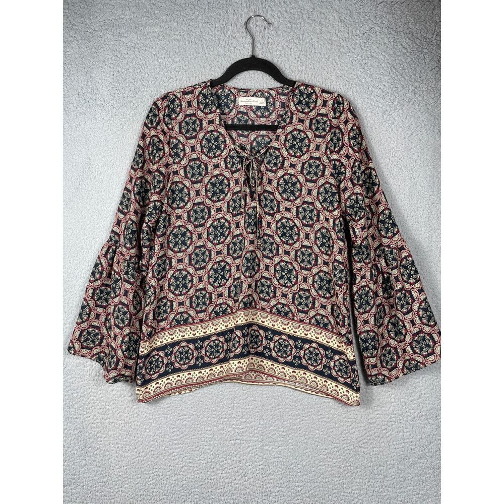 Abercrombie & Fitch PullOver Long Sleeve Peasant Blouse Womens Size S